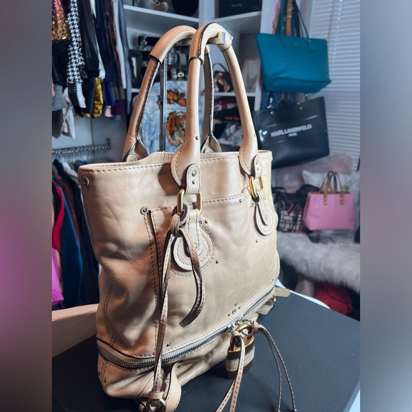 AUTHENTIC CHLOE LEATHER PADDINGTON SHOPPER TOTE HANDBAG - Picture 3 of 17